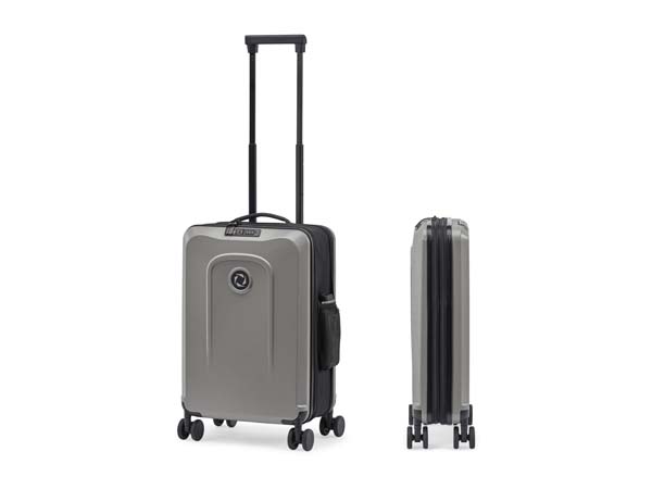 senz° foldaway carry on trolley silk grey